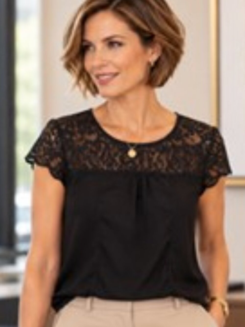 LOFT LACE TOP M